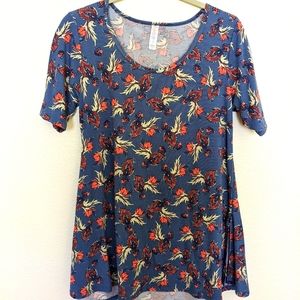 LulaRoe Blue Floral Shirtdress Size XS